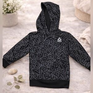 NEW Reebok Black and Gray Graphic Hoodie for Kids